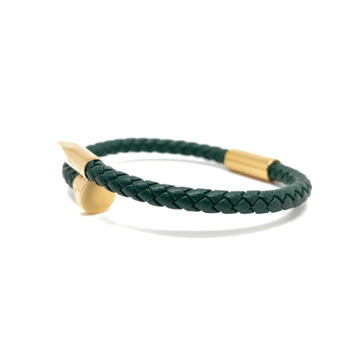 The Green and Gold Plated Nail bracelet