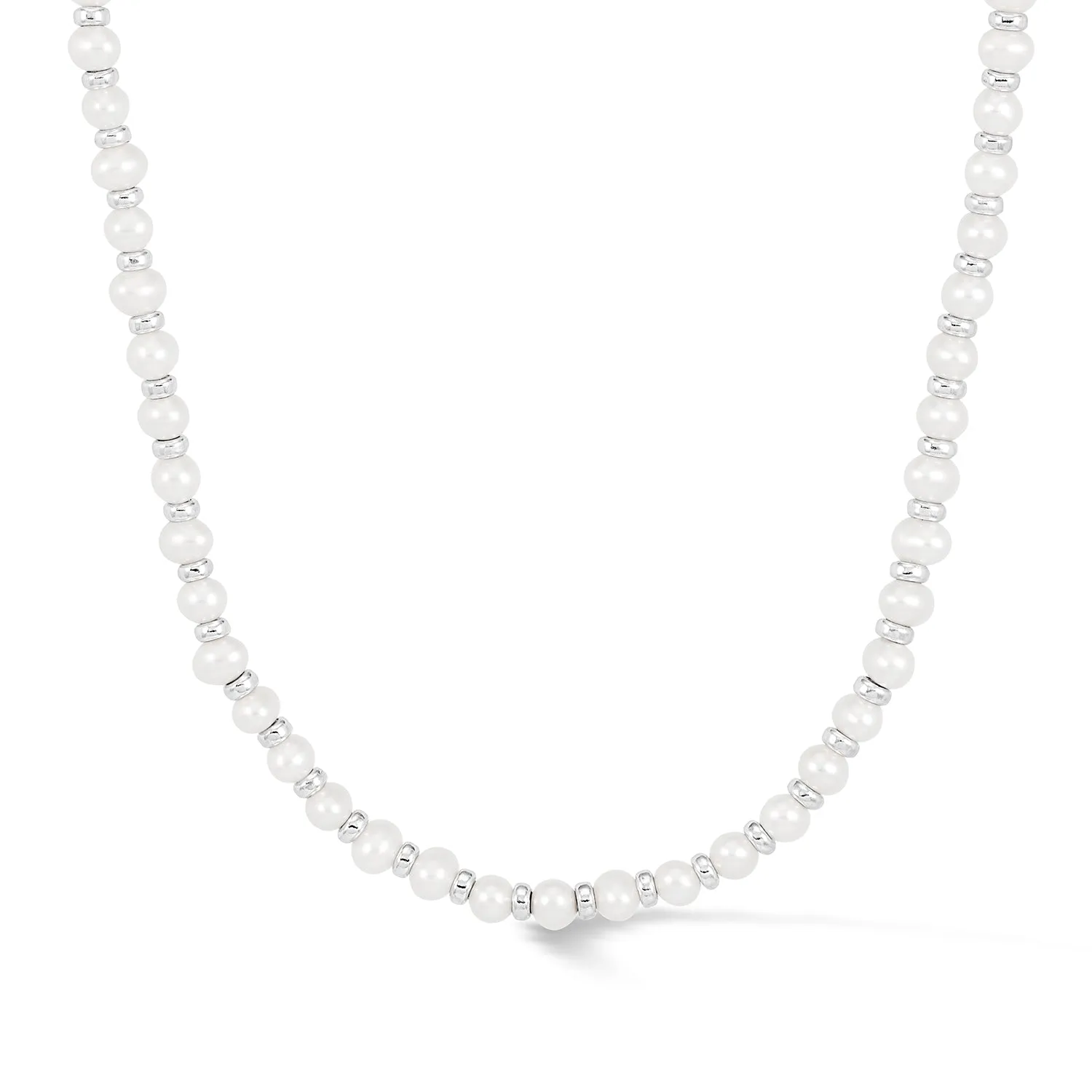 Timeless White Pearl Halo Necklace