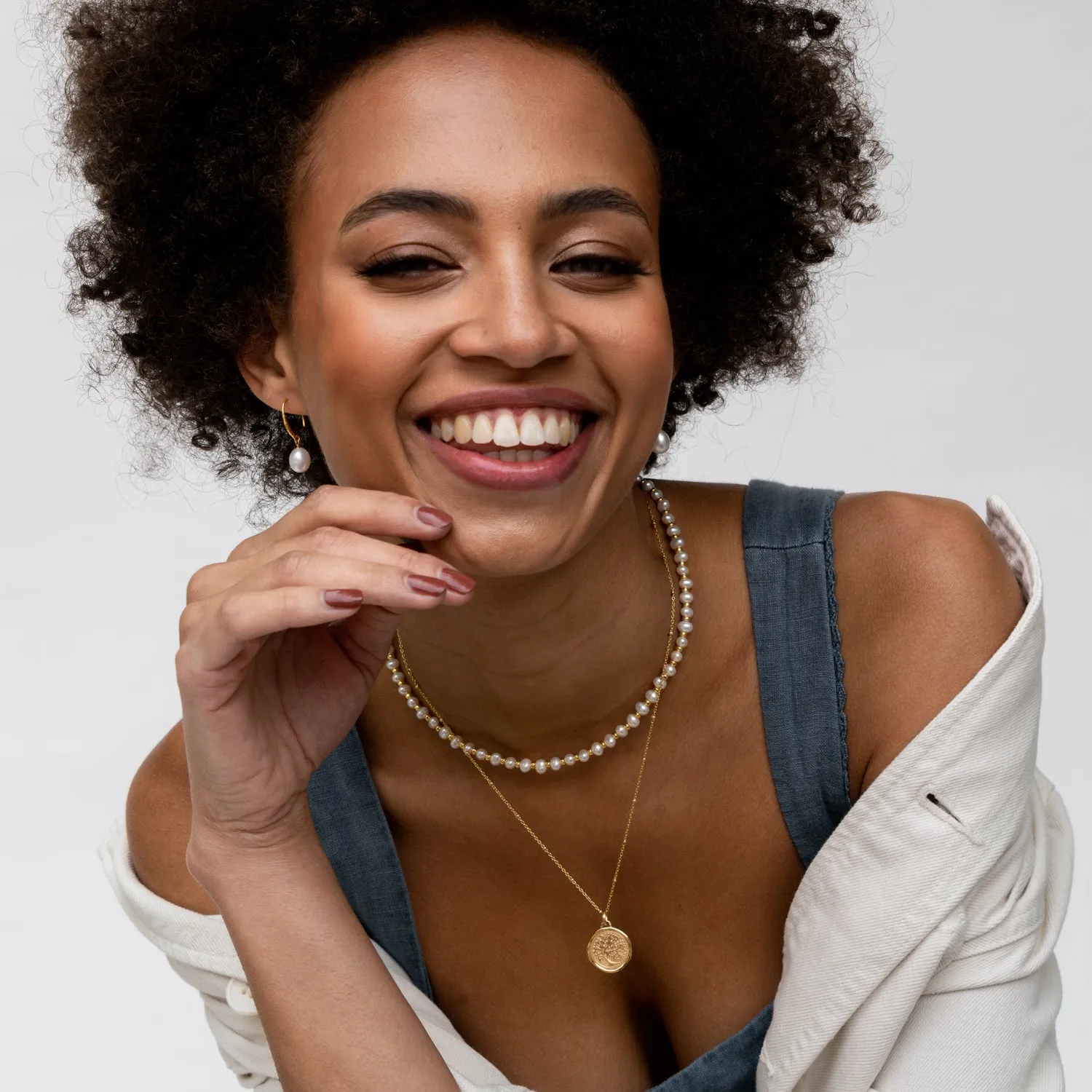 Timeless White Pearl Halo Necklace