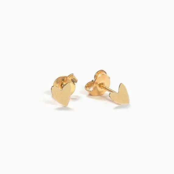 Titlee - Grant golden heart earrings