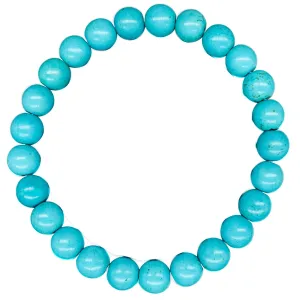 Turquoise Howlite Beaded Crystal Bracelet