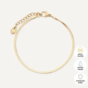 Vibes | Subtle Glow Clasp Bracelet | 18K Gold-Plated