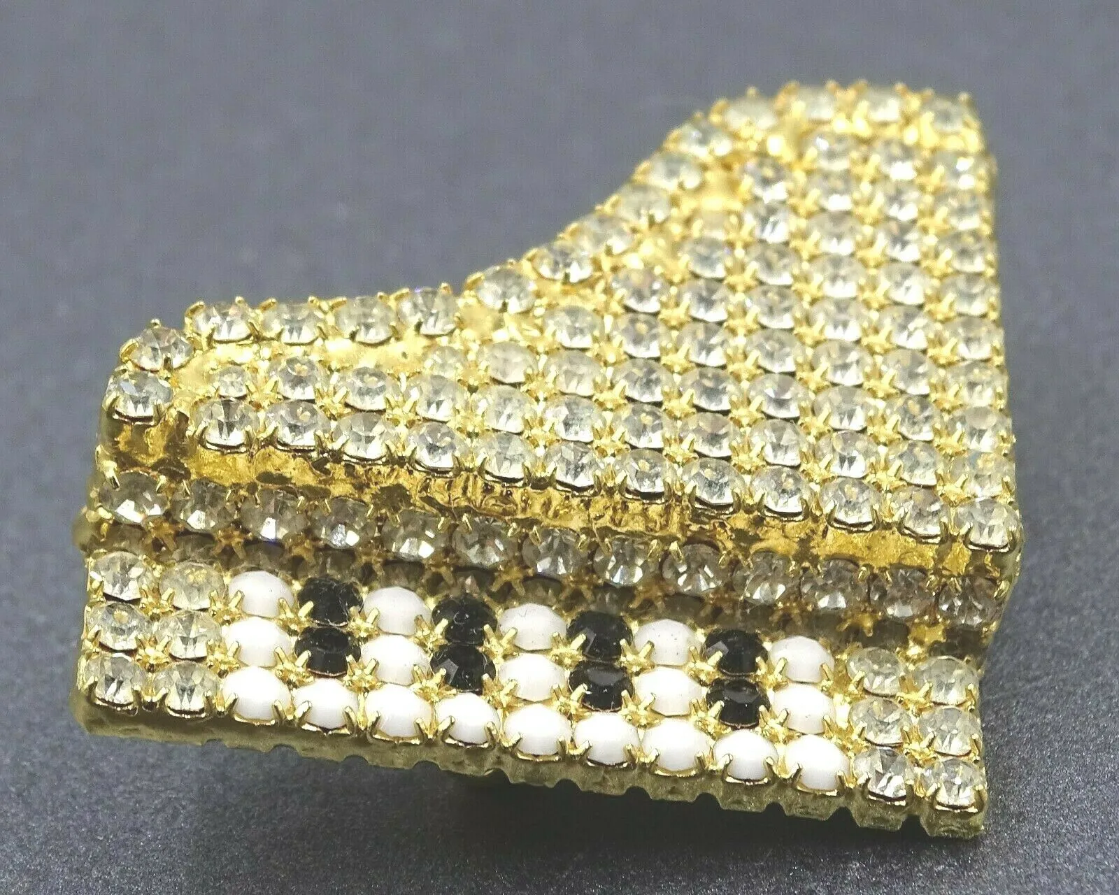 Vintage Golden Grand Crystal Piano Rhinestone Brooch - Dorothy Bauer